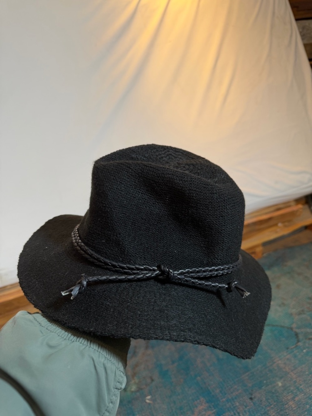 Black Women's Braided Band Fedora Hat